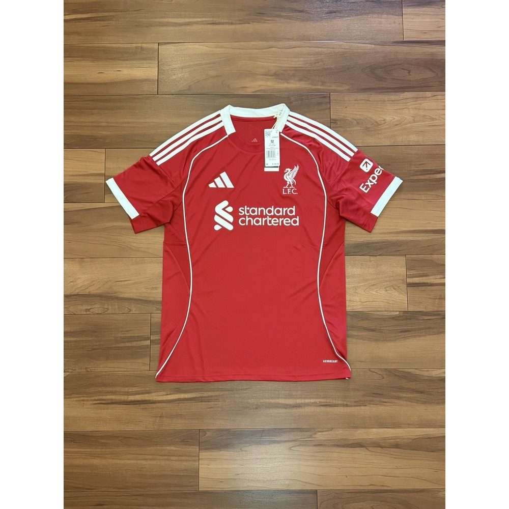 Adidas Liverpool FC 25/26 Home Soccer Jersey Kit Blank Back NWT Men's Medium M